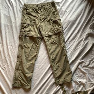 REI Zip-off Hiking pants with many pockets and  belt. Sz 4p.